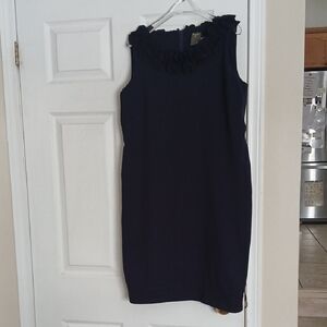 Taylor Midnight Blue Ruffle Mini Dress